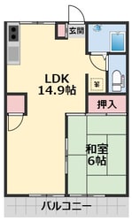 北久米ハイツの物件間取画像